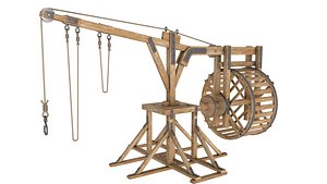 3D model Wooden Crane