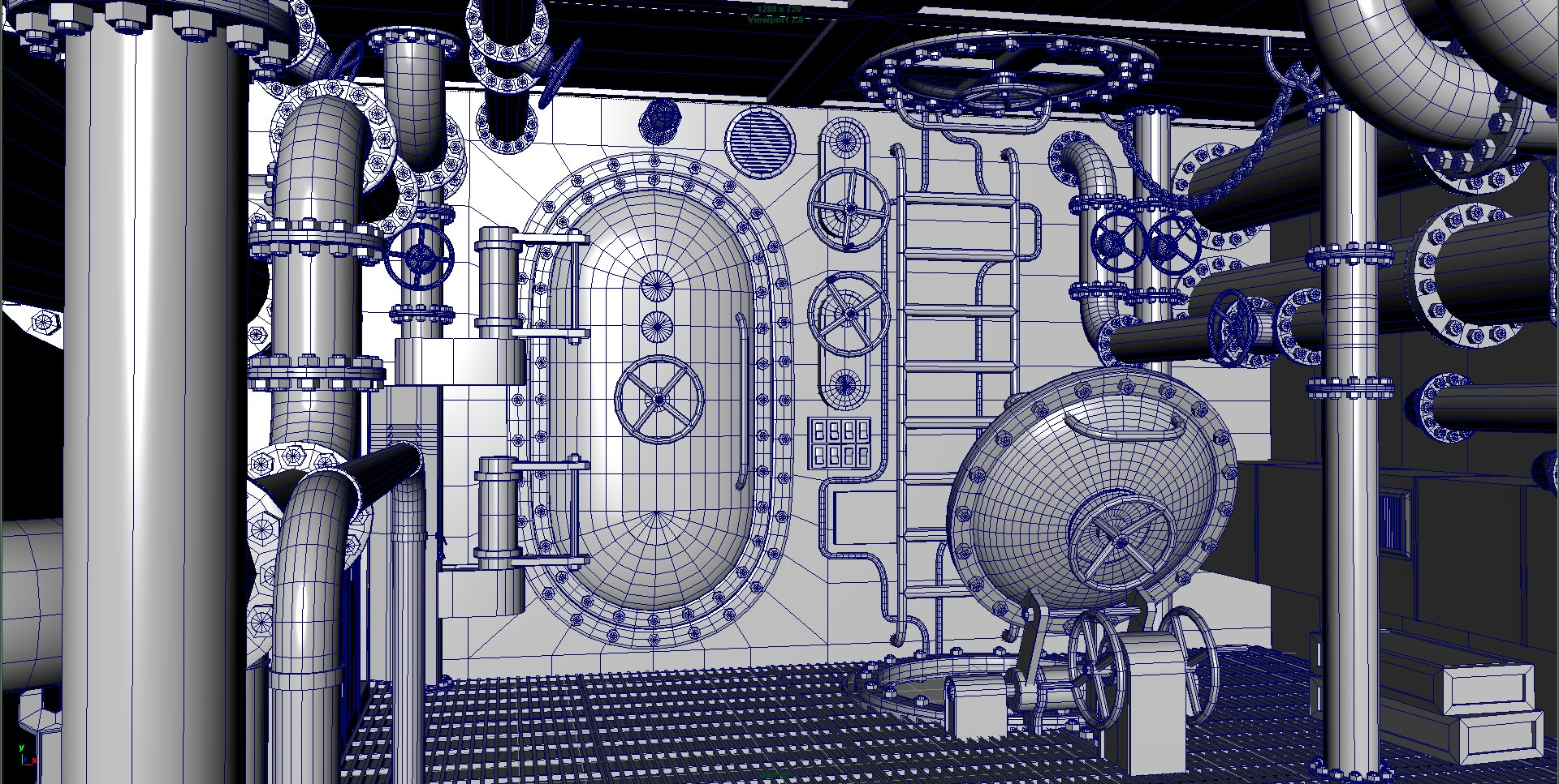 Interior Submarine 3d Model