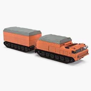 Multi Purpose Articulated Tracked Vehicle Vityaz DT-30 3D Model