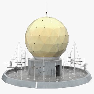 radar tower antenna 3D model