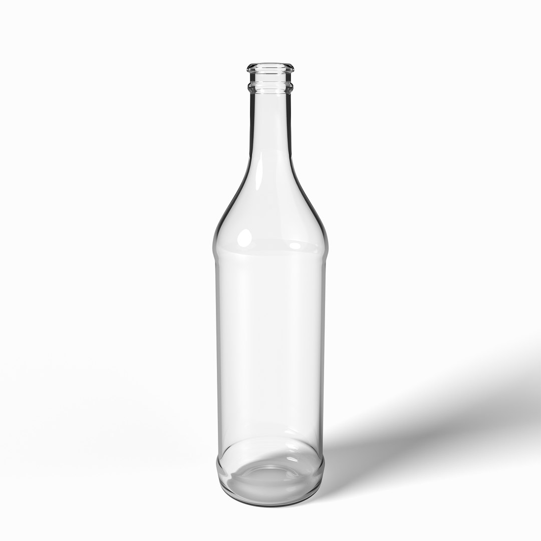 Realistic 3D Model Of A Glass Bottle 3D Model - TurboSquid 2092325
