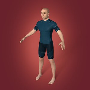 High Quality Surfer Model With FK and IK Rig