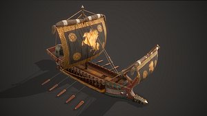 3D ancient ship 01 model