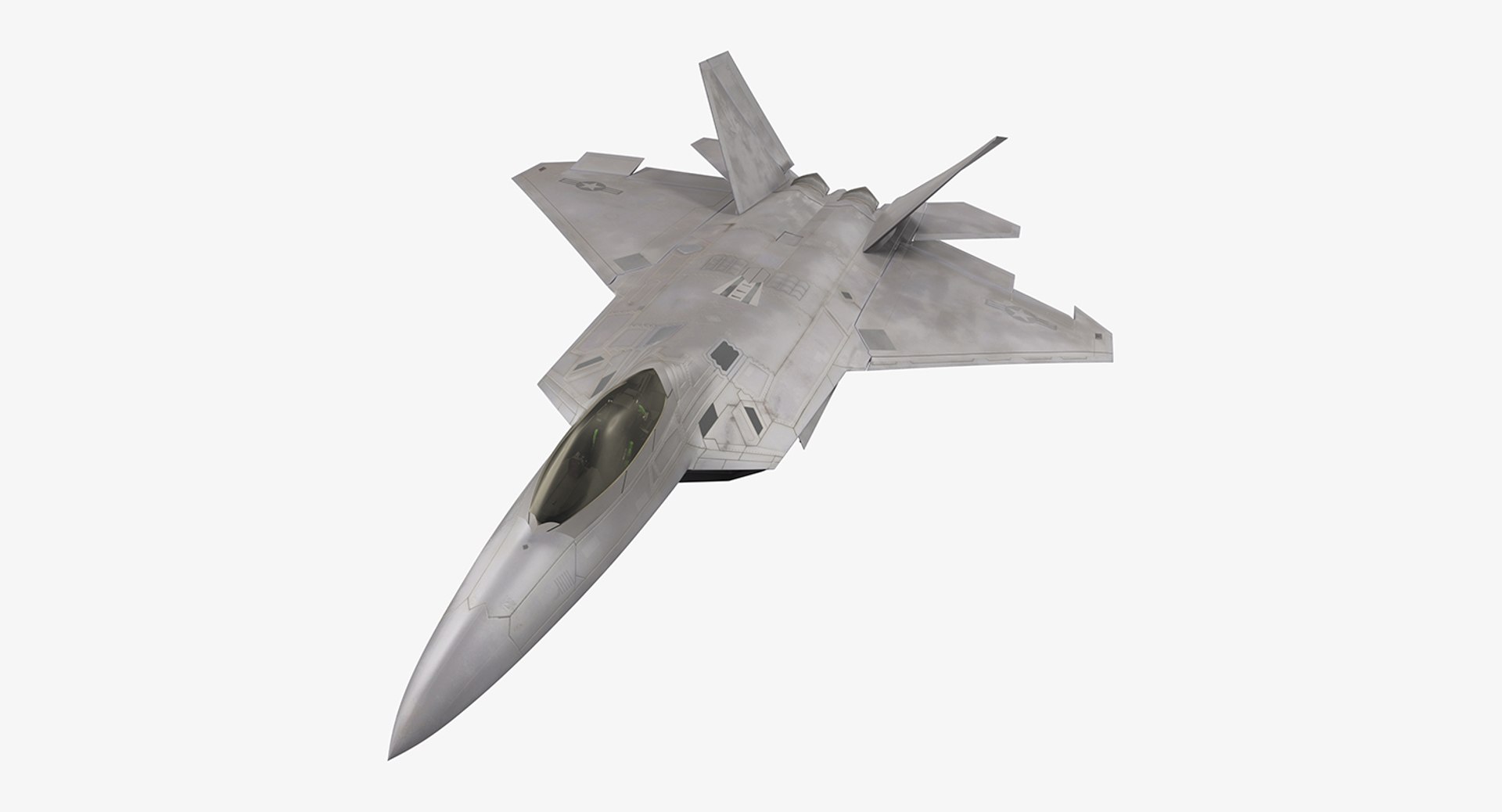 F-22 Raptor Rigged 3D Model 3D model preview