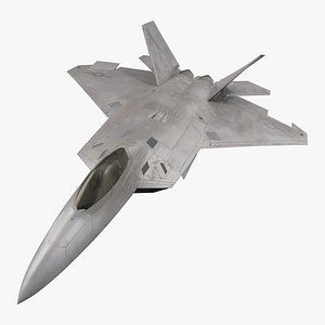F-22 Raptor Rigged 3D Model