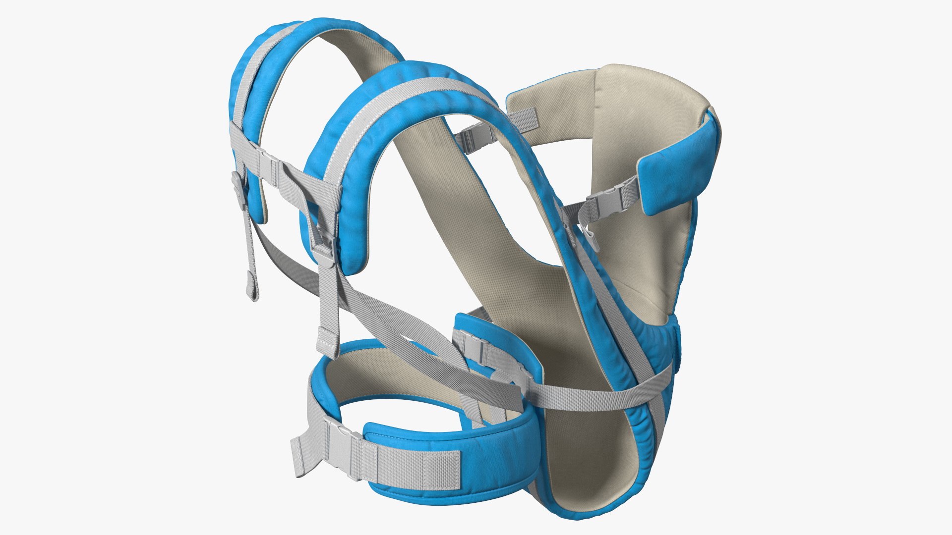 Child Carrier 3 in 1 Blue Straight Position 3D model preview