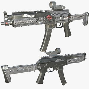 03-9x19vsn-reflex-gun 3d game ready model Low-poly