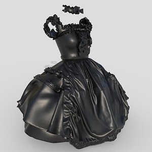 3D Dress Black