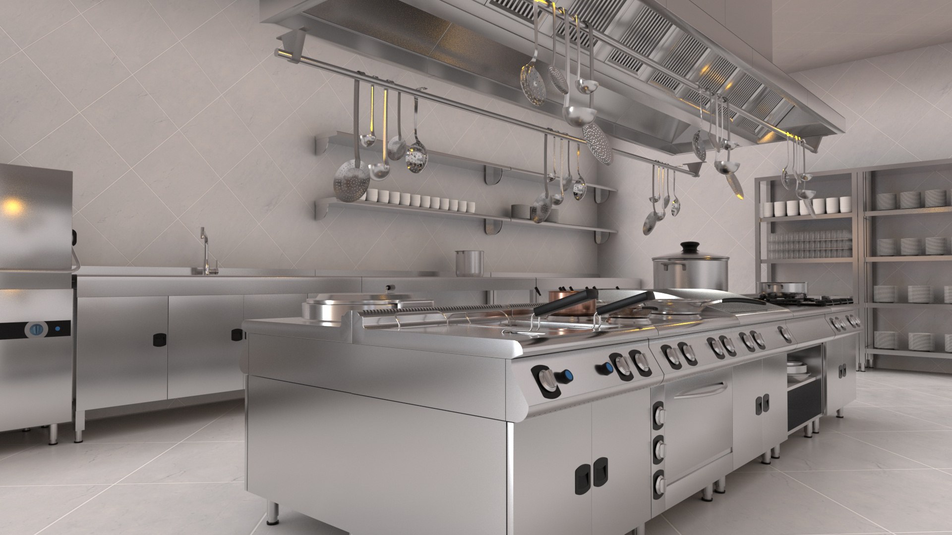 3D Commercial Kitchen Equipments Model - TurboSquid 2083453