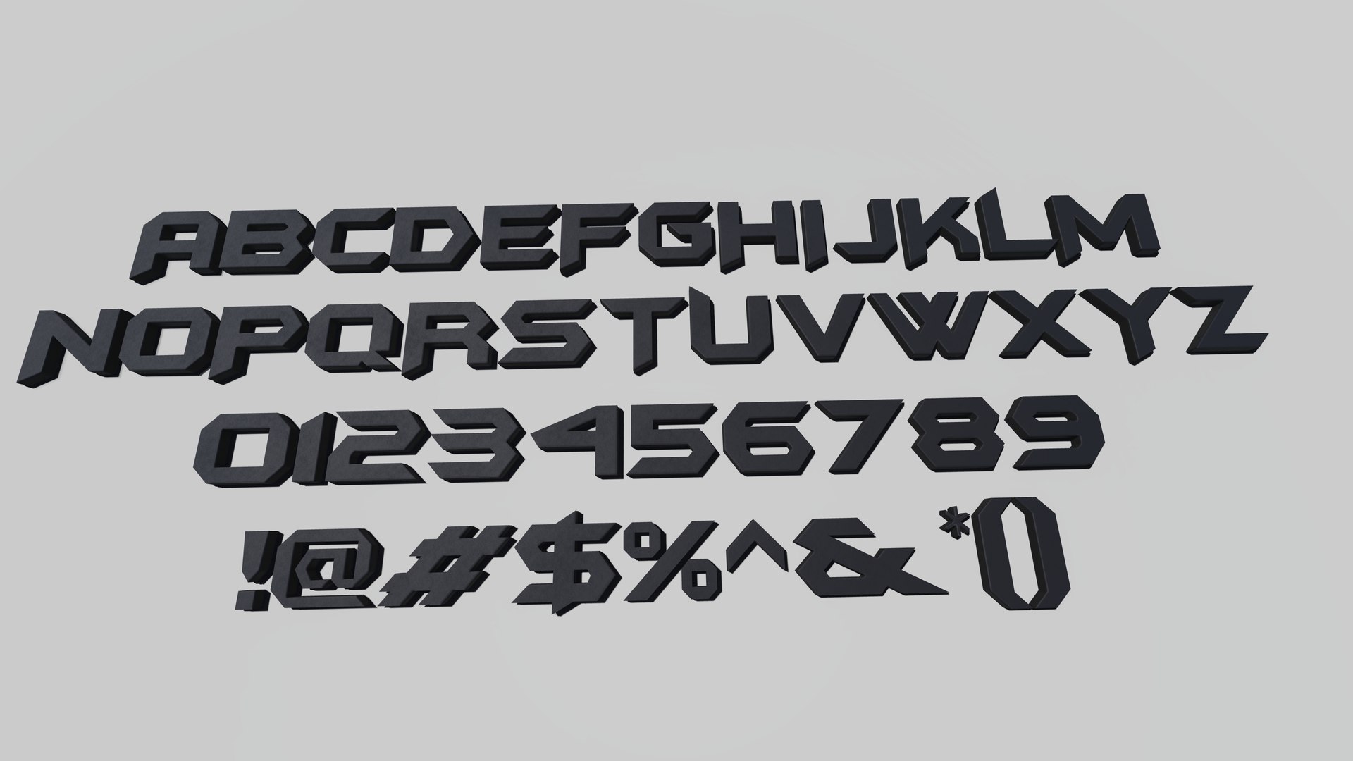 Font Model - TurboSquid 1419274