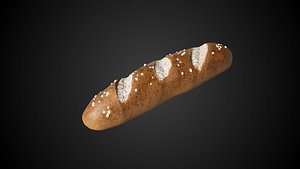 Lye Roll Pretzel Stick Bread 3D model