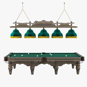 3d model billiard set
