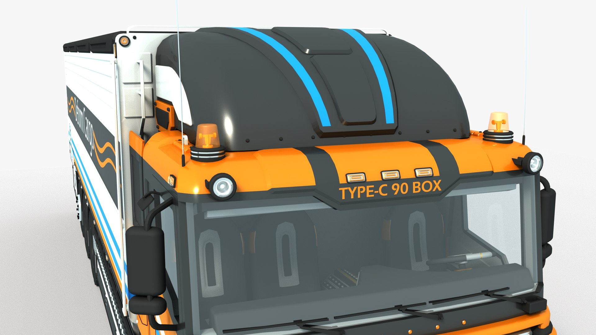 Tridem Wingbox Truck 8x4 3D model - TurboSquid 2155208