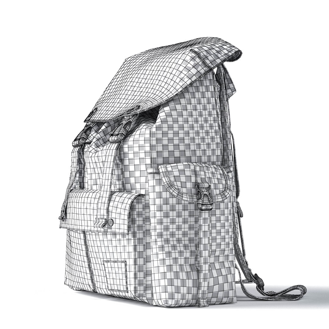 Backpack fabric Black 3D model - TurboSquid 1948580