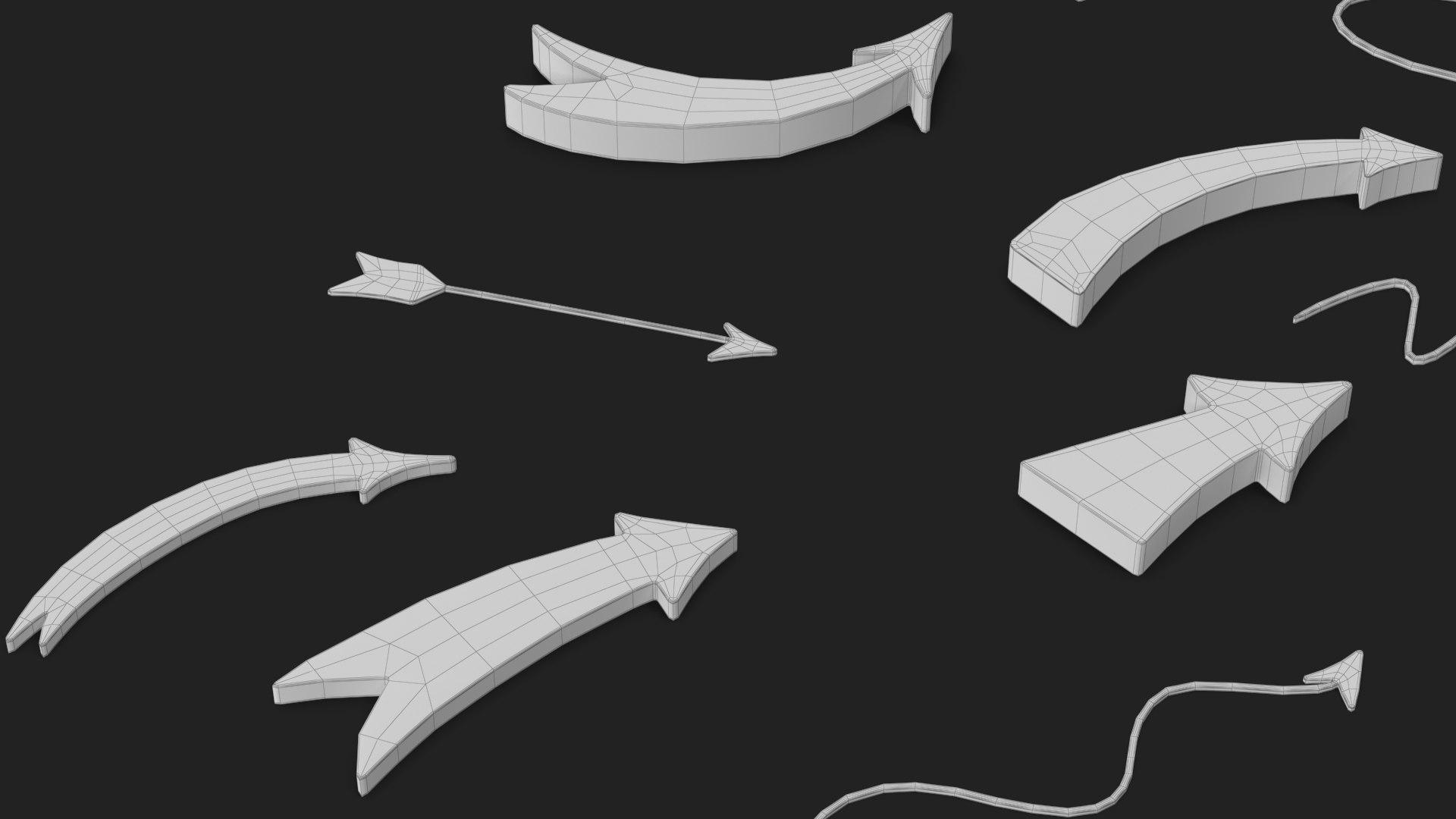 3D Arrow Set https://p.turbosquid.com/ts-thumb/rl/ebx8Gn/26/wireframe_07/jpg/1707985968/1920x1080/fit_q87/38b8db5488e8c3a447f767c992c3b83e9acf2ef0/wireframe_07.jpg