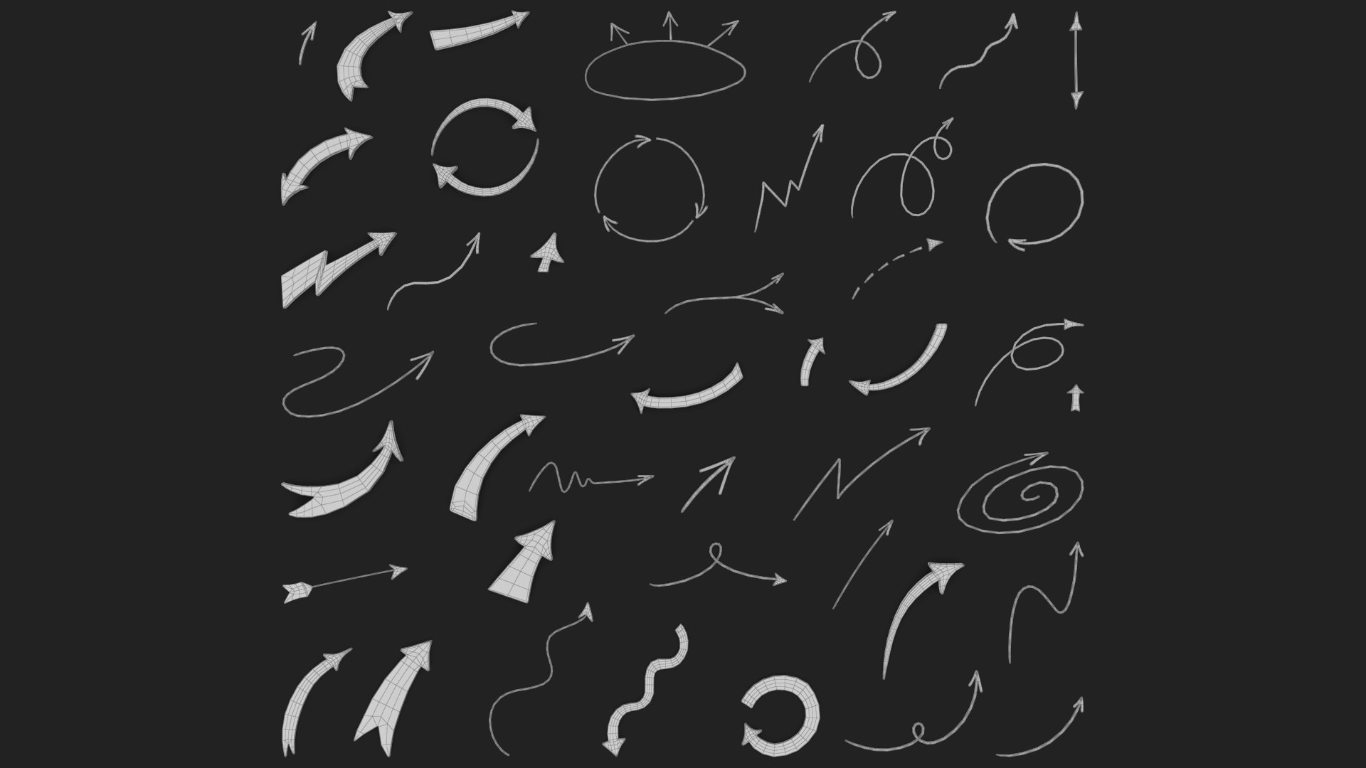 3D Arrow Set https://p.turbosquid.com/ts-thumb/rl/ebx8Gn/jd/wireframe_02/jpg/1707985965/1920x1080/fit_q87/acd01ca6d809ee5da5055c464ae657a0642ef8fe/wireframe_02.jpg