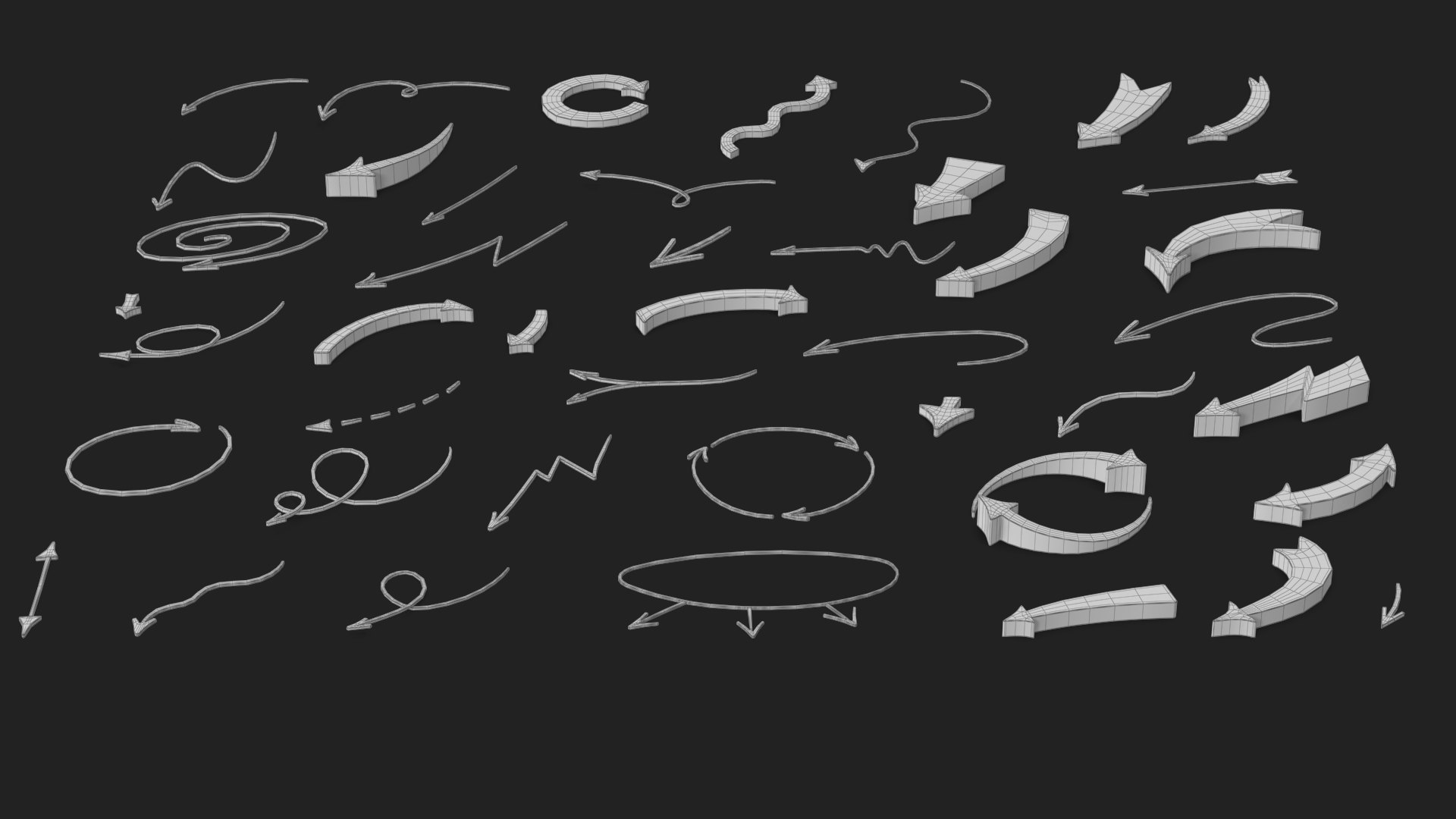 3D Arrow Set https://p.turbosquid.com/ts-thumb/rl/ebx8Gn/tQ/wireframe_13/jpg/1707985971/1920x1080/fit_q87/eadaefc8ced3afecb5530c41d1eabc82e215b5ca/wireframe_13.jpg