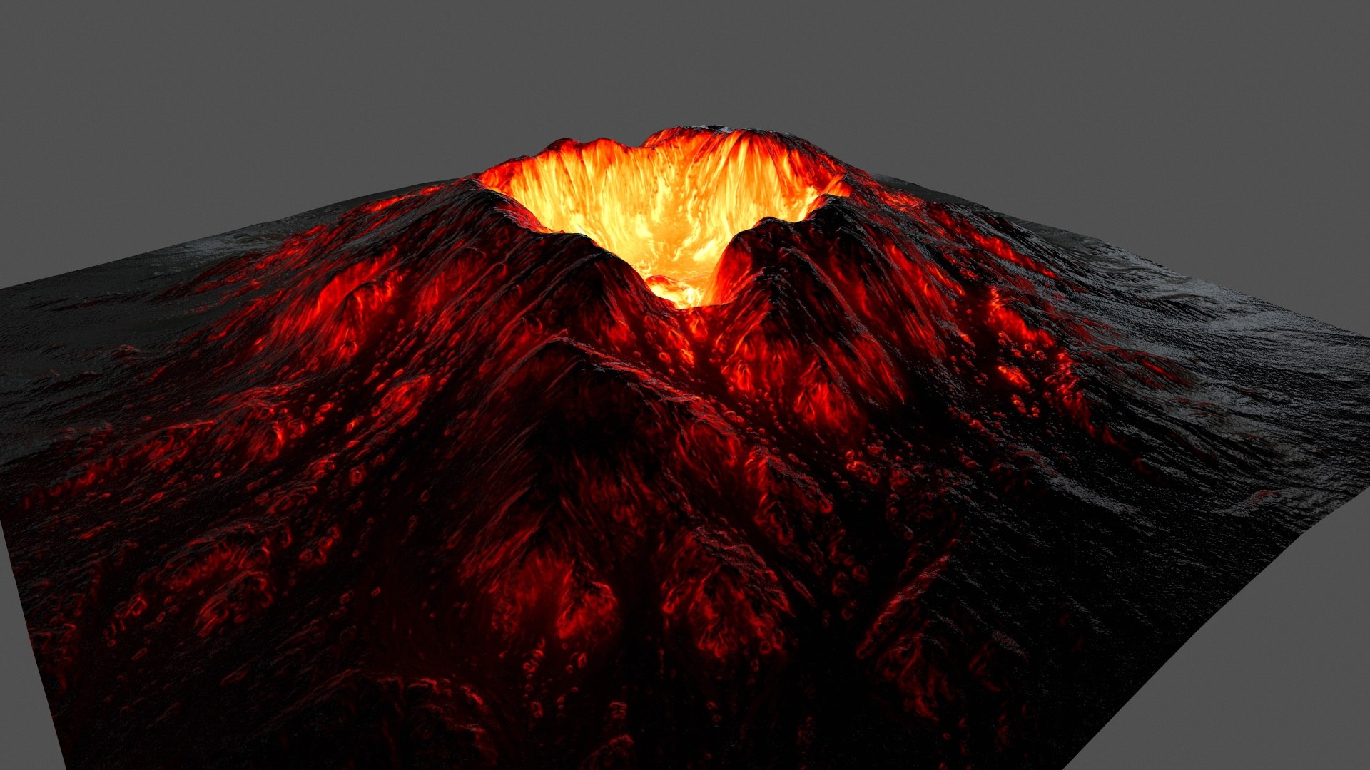Volcano Model - TurboSquid 1161294