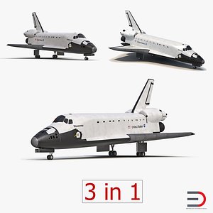 space shuttles modeled 3ds