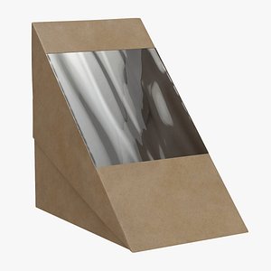 Paperboard Large Sandwich Box 3D