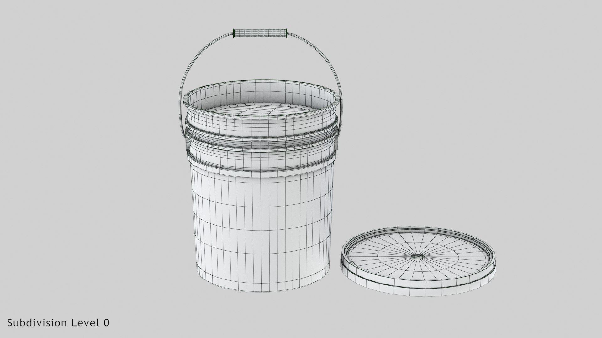 Green Bucket Plastic Water Model - TurboSquid 1521307