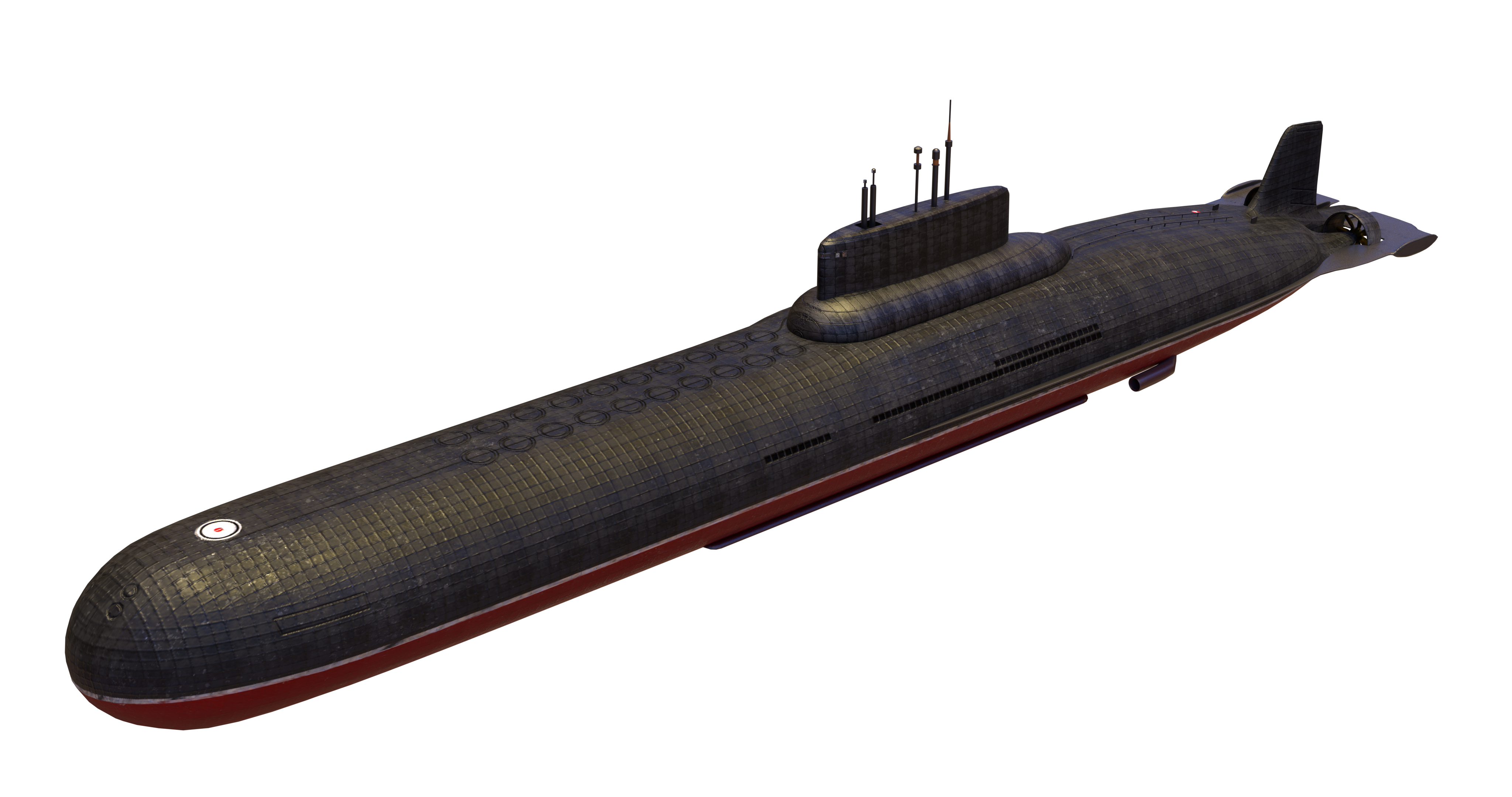 3D модель Подводная лодка класса "Тайфун" проекта 941 или Акула ...