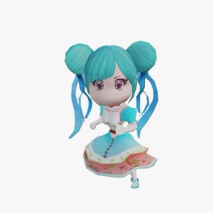 Malina Chibi Magical Girl Character