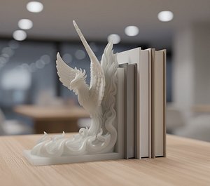 Phoenix Flame Bookend 3D Print Model