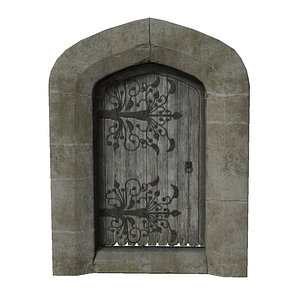 medieval door 3D
