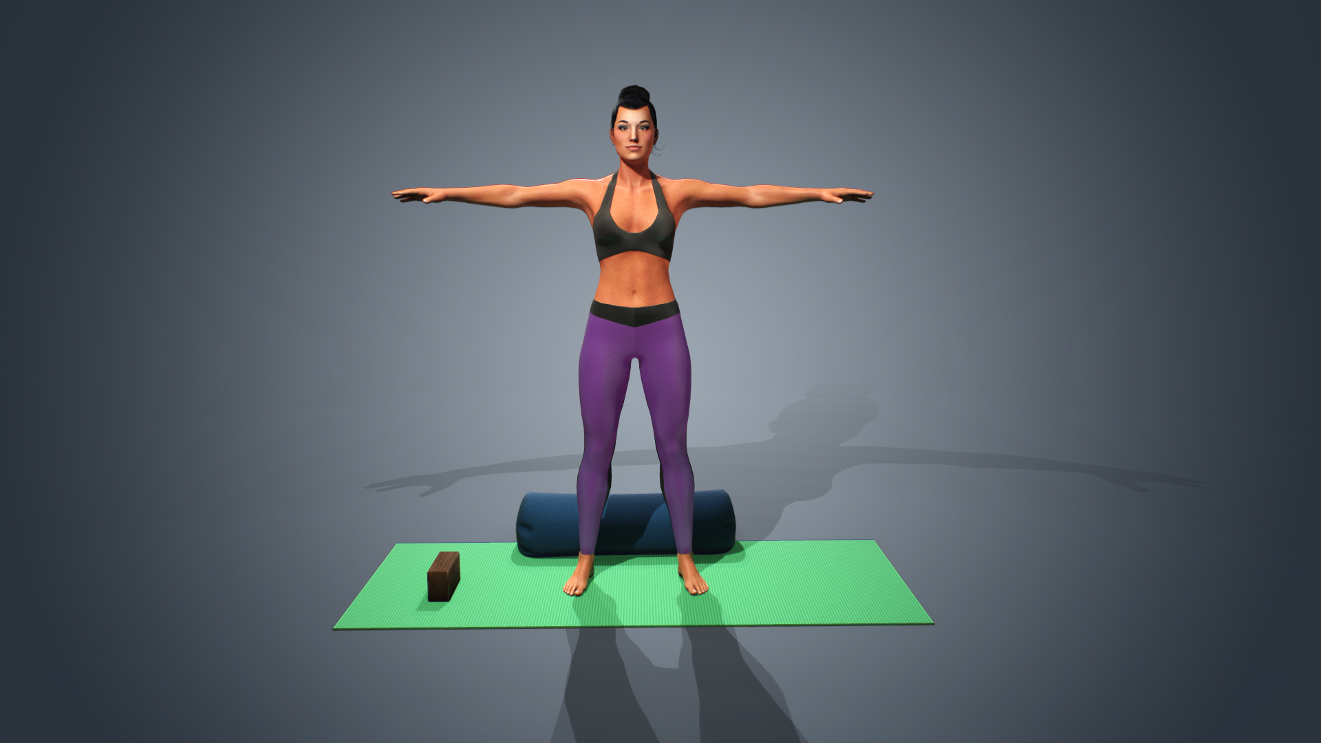 Woman practicing yoga exercises 3d Royalty Free Vector Image