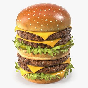 McDonalds Big Mac Double Beef Burger 3D model