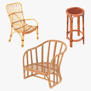 3D Rattan Furniture Collection 2
