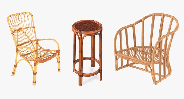 3D Rattan Furniture Collection 2 - TurboSquid 1744686