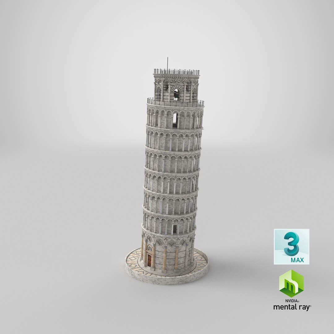 3D leaning tower pisa model https://p.turbosquid.com/ts-thumb/rm/FxNZJv/LwILE1OP/stemcell_max_mental_ray_render/png/1598161189/1920x1080/fit_q87/14a530d2ad8d974bd54a42c7cc32e675c2c904ad/stemcell_max_mental_ray_render.jpg