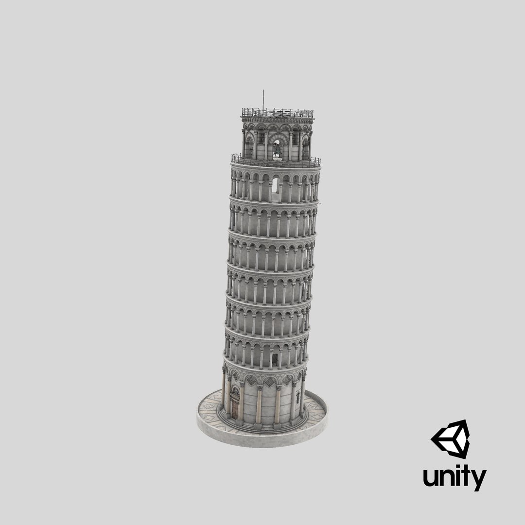 3D leaning tower pisa model https://p.turbosquid.com/ts-thumb/rm/FxNZJv/Oj3wqmGy/stemcell_unity_render/png/1598161181/1920x1080/fit_q87/c6261475cc1e184fdaba977b6be3b1f7595bcd4b/stemcell_unity_render.jpg