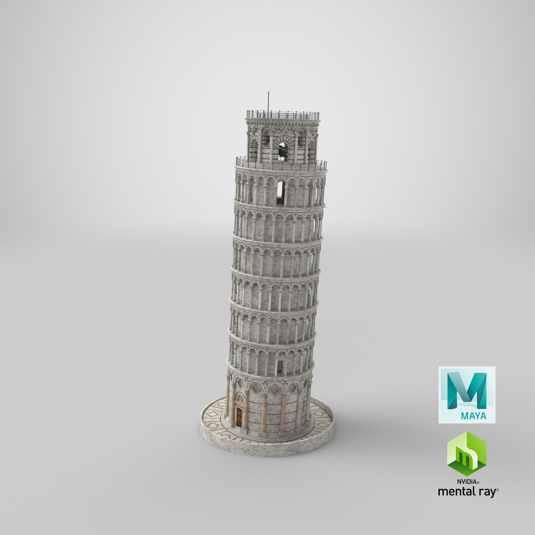 3D leaning tower pisa model https://p.turbosquid.com/ts-thumb/rm/FxNZJv/aWUik5HZ/stemcell_maya_mental_ray_render/png/1598161198/1920x1080/fit_q87/de8d6be155eacd854d85f783d4dd67c2849b5f37/stemcell_maya_mental_ray_render.jpg