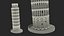 3D leaning tower pisa model