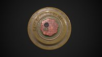 Soviet anti-tank blast landmine TM-62M Low-poly