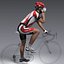 rigged bicycle rider 3d model