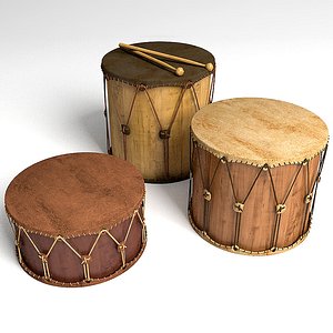 3d model of drums set