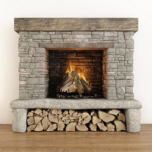 Stone Fireplace