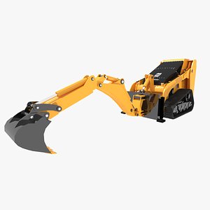 3d model of excavators bobcat mini