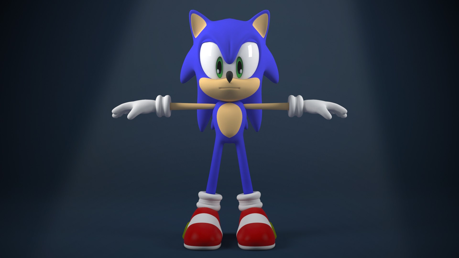 Sonic Hedgehog Character Rigged 3D - TurboSquid 1517341