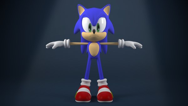 Modelo 3d Sonic The Hedgehog Aparejado - TurboSquid 1517341