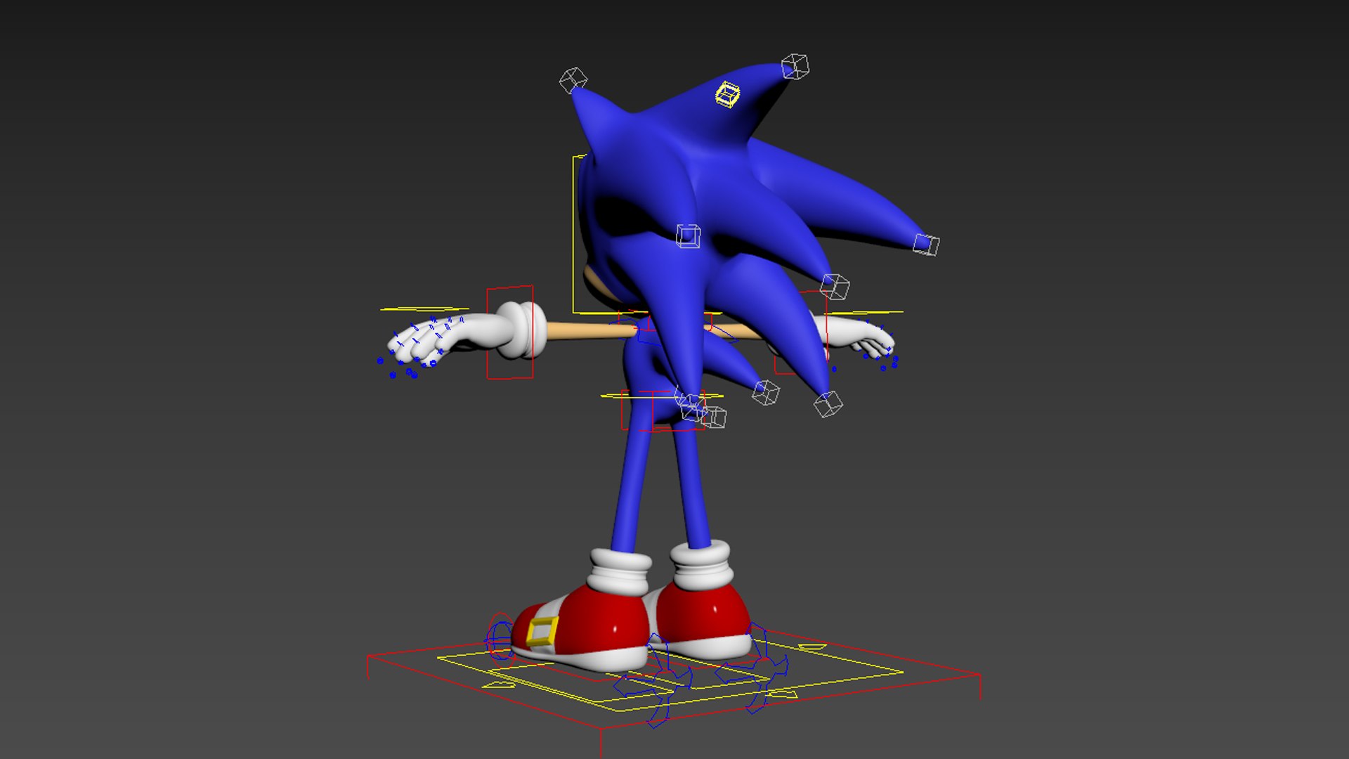 Sonic hedgehog character rigged 3D - TurboSquid 1517341