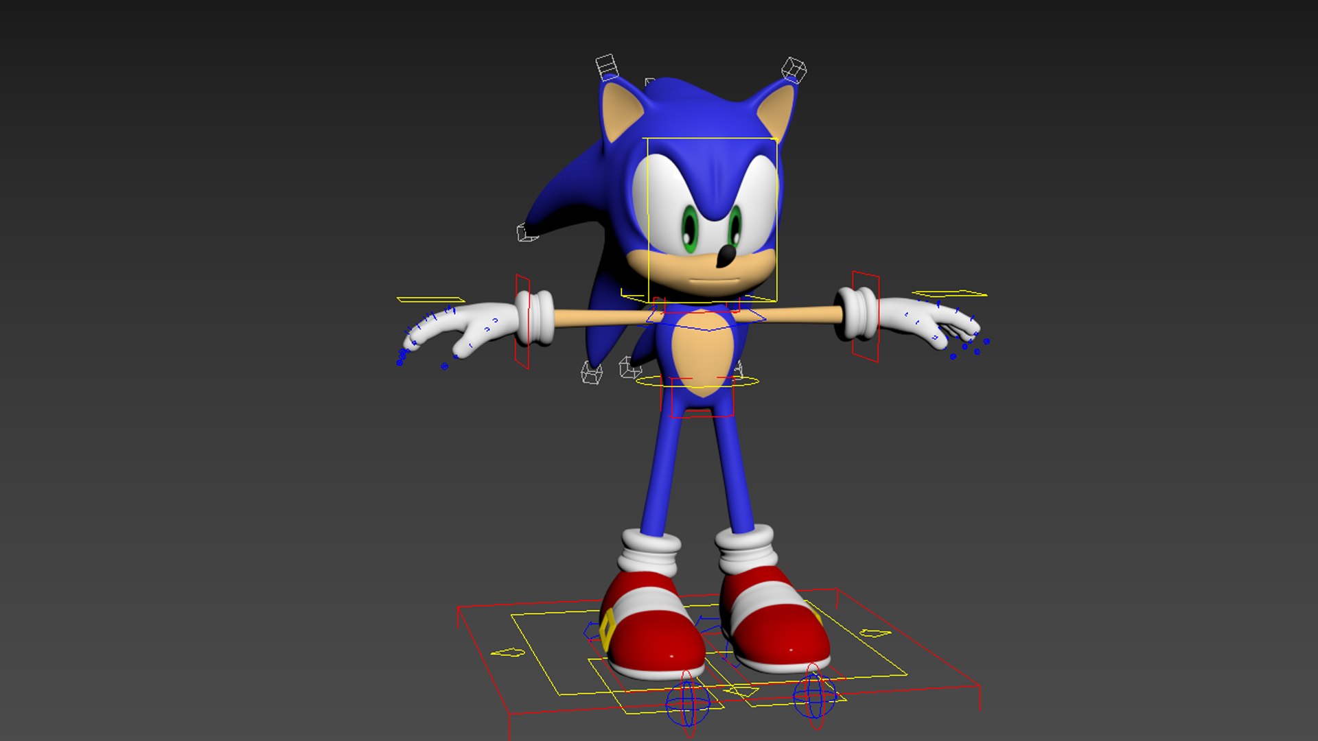 Sonic Hedgehog Character Rigged 3D - TurboSquid 1517341