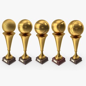 Golden Sport Trophy Collection 3D model