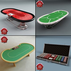 3ds max poker set table