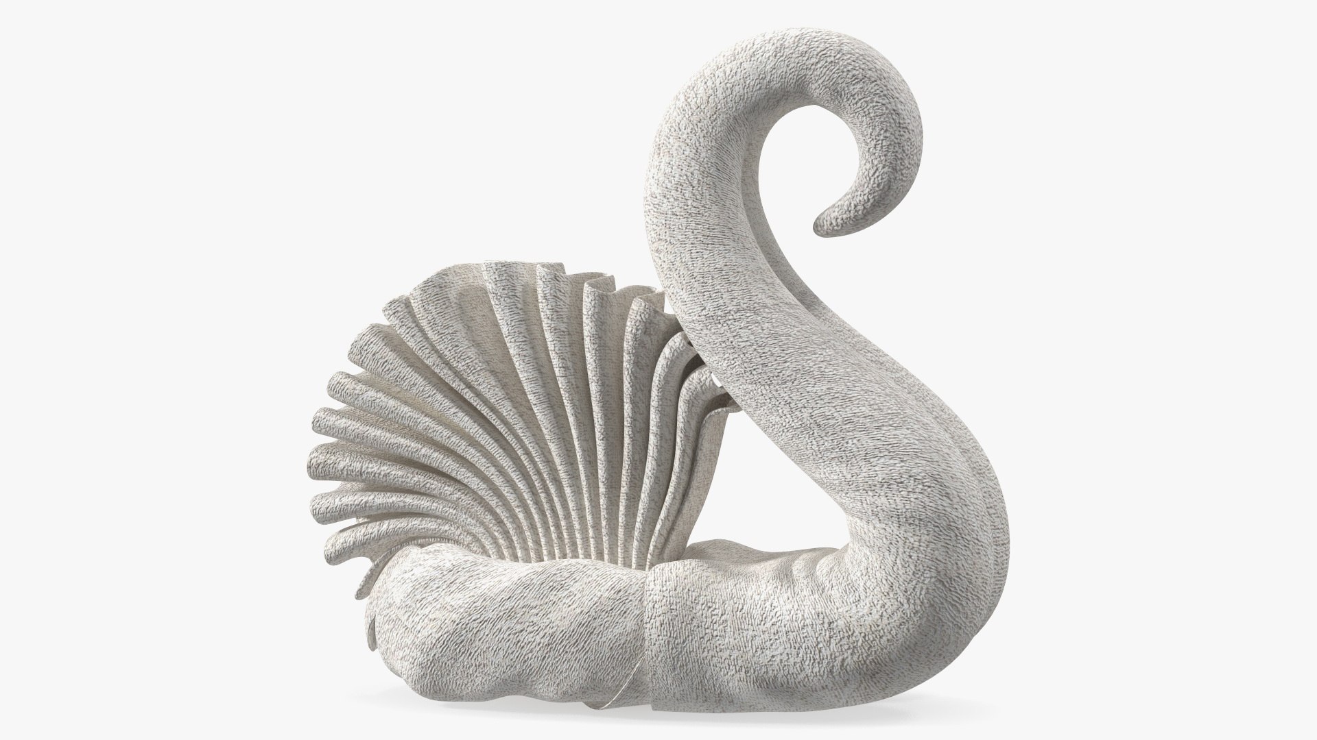 Elegant Towel Swan White 3D model preview