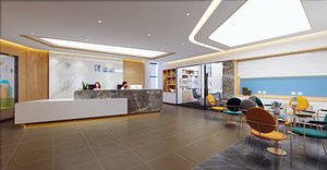 Hospital reception - hallway design model